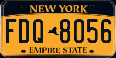 NY license plate FDQ8056