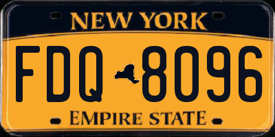 NY license plate FDQ8096