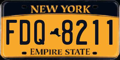 NY license plate FDQ8211