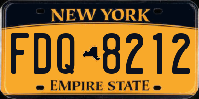 NY license plate FDQ8212