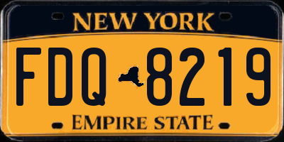 NY license plate FDQ8219