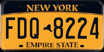 NY license plate FDQ8224