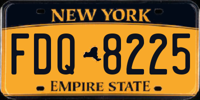 NY license plate FDQ8225