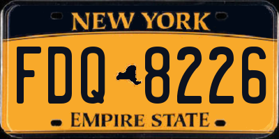 NY license plate FDQ8226