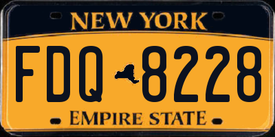 NY license plate FDQ8228