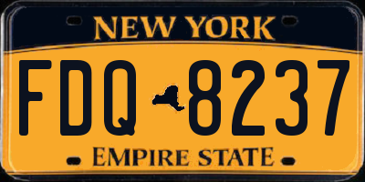 NY license plate FDQ8237