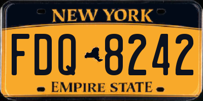 NY license plate FDQ8242