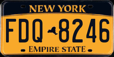 NY license plate FDQ8246