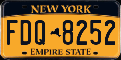 NY license plate FDQ8252