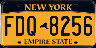 NY license plate FDQ8256