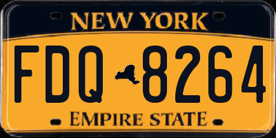 NY license plate FDQ8264