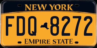 NY license plate FDQ8272