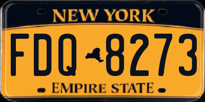 NY license plate FDQ8273