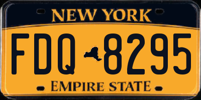 NY license plate FDQ8295