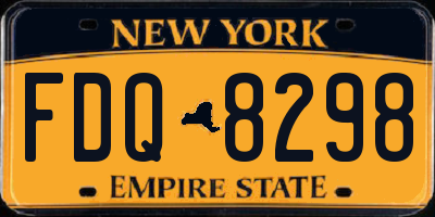 NY license plate FDQ8298