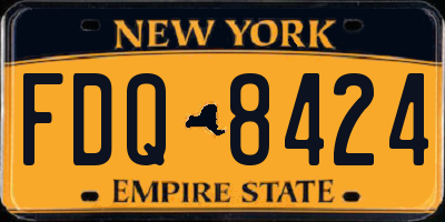 NY license plate FDQ8424