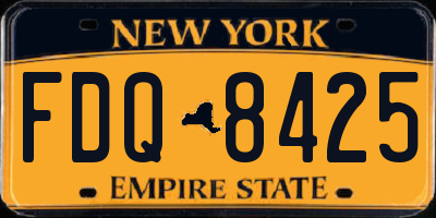 NY license plate FDQ8425