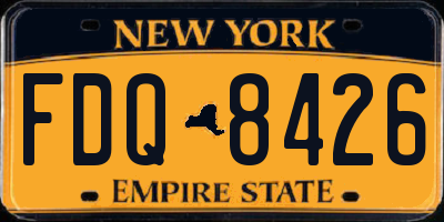 NY license plate FDQ8426