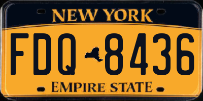NY license plate FDQ8436