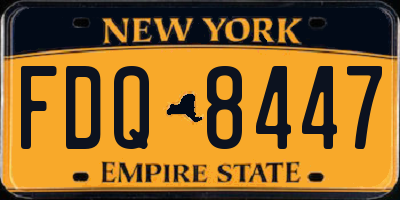 NY license plate FDQ8447