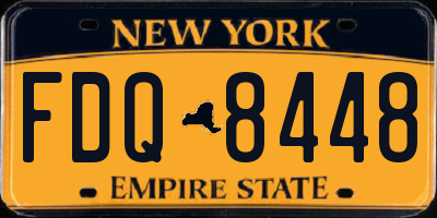 NY license plate FDQ8448