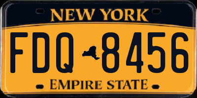 NY license plate FDQ8456