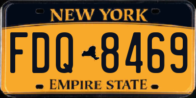 NY license plate FDQ8469