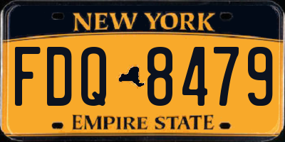 NY license plate FDQ8479