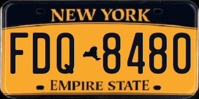 NY license plate FDQ8480