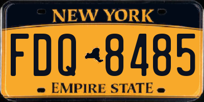 NY license plate FDQ8485