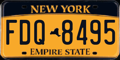 NY license plate FDQ8495