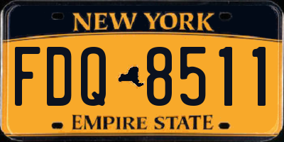 NY license plate FDQ8511