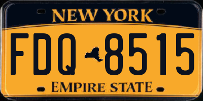 NY license plate FDQ8515