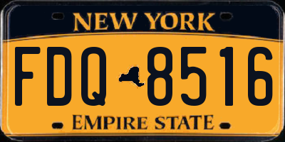 NY license plate FDQ8516