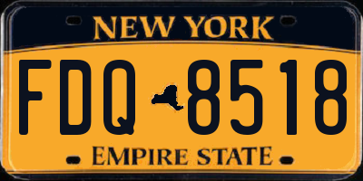 NY license plate FDQ8518