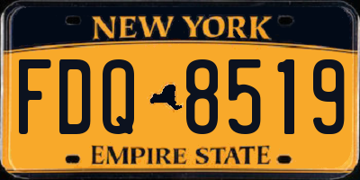 NY license plate FDQ8519