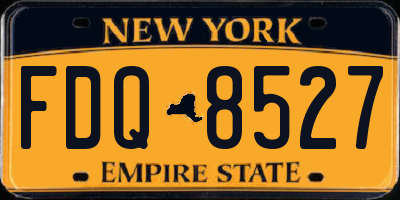NY license plate FDQ8527