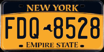 NY license plate FDQ8528