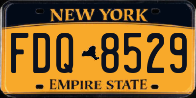 NY license plate FDQ8529