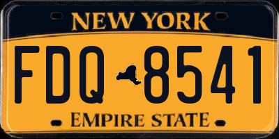 NY license plate FDQ8541