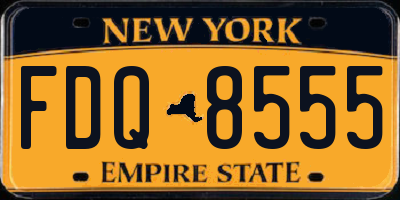 NY license plate FDQ8555