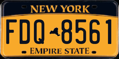 NY license plate FDQ8561