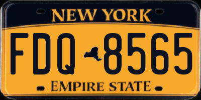 NY license plate FDQ8565