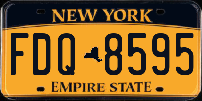 NY license plate FDQ8595
