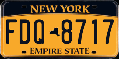 NY license plate FDQ8717