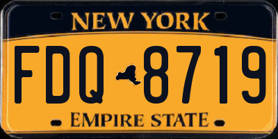 NY license plate FDQ8719