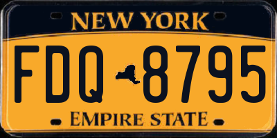 NY license plate FDQ8795