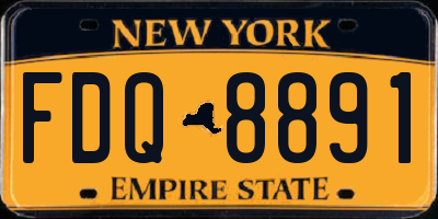 NY license plate FDQ8891