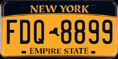 NY license plate FDQ8899