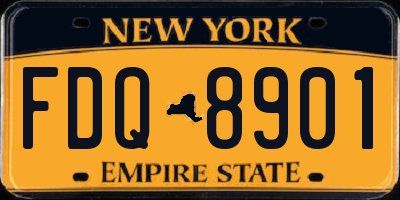 NY license plate FDQ8901
